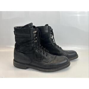 Rag & Bone Spencer Commando Boots Men’s US 11 EU 44 Black Leather Lace-Up